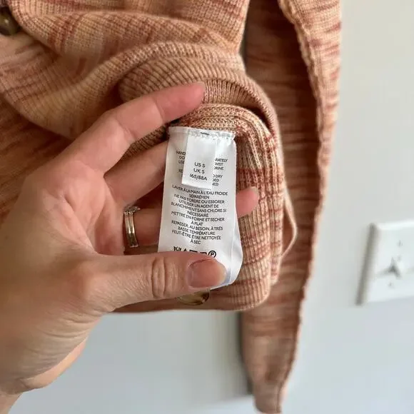 Free People Mercury Henley Sweater in Dried Roses Combo S V-Necks